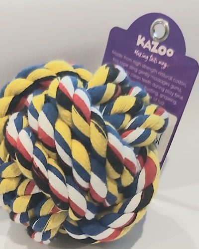 Twisted Rope Knot Ball Dog Toy Large 9.5cm 3 pack